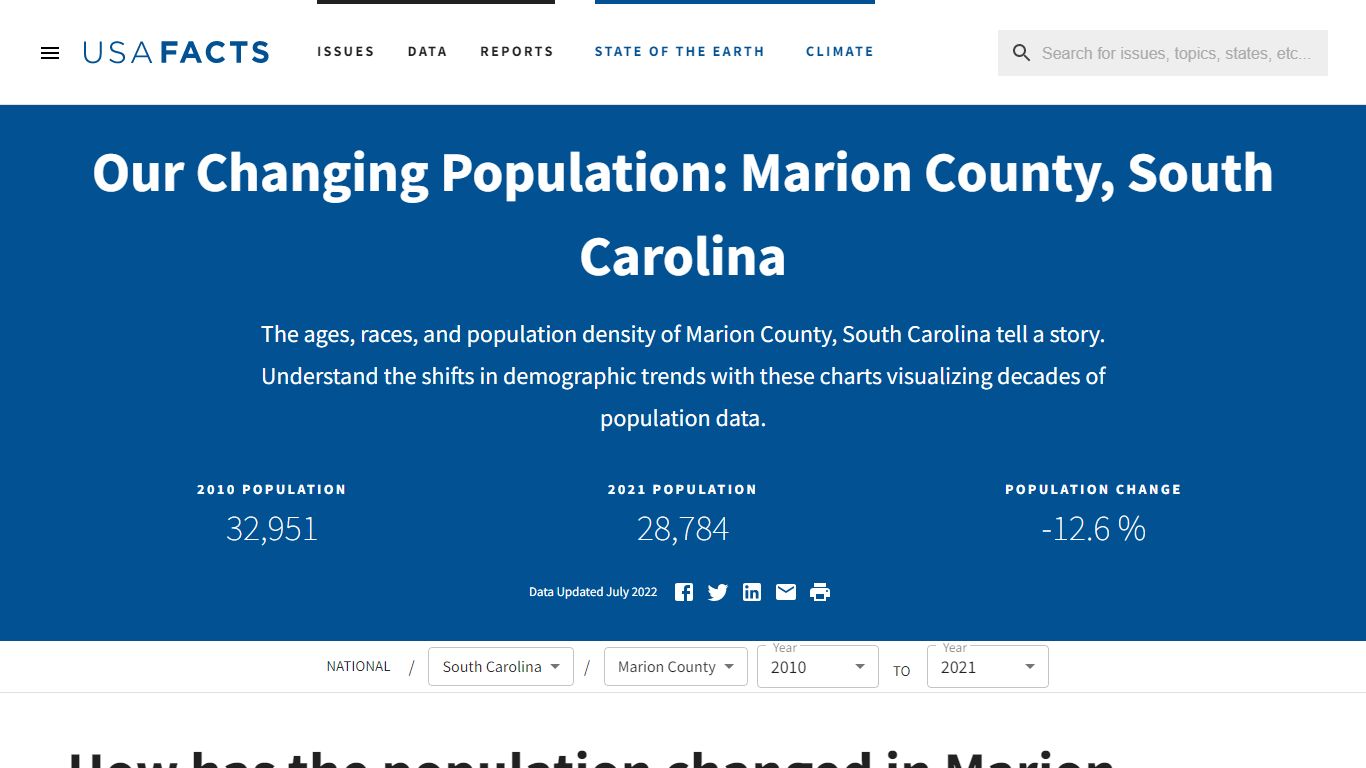 Marion County, SC population by year, race, & more | USAFacts